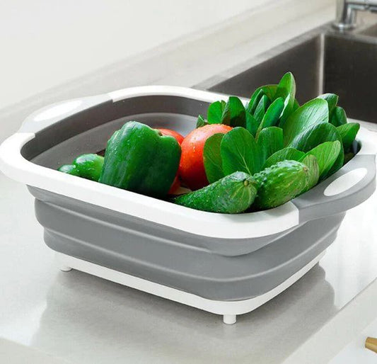🔥 3-in-1 Foldable Kitchen Sink, Chopping Board & Storage Basket ***50% OFF***