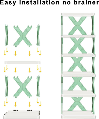Stackable Narrow Shoe Rack – 6-Tier Space-Saving Storage Organizer