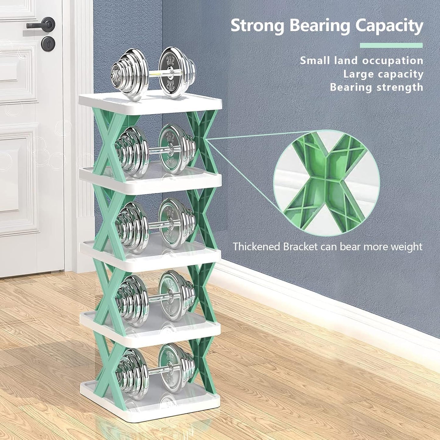 Stackable Narrow Shoe Rack – 6-Tier Space-Saving Storage Organizer